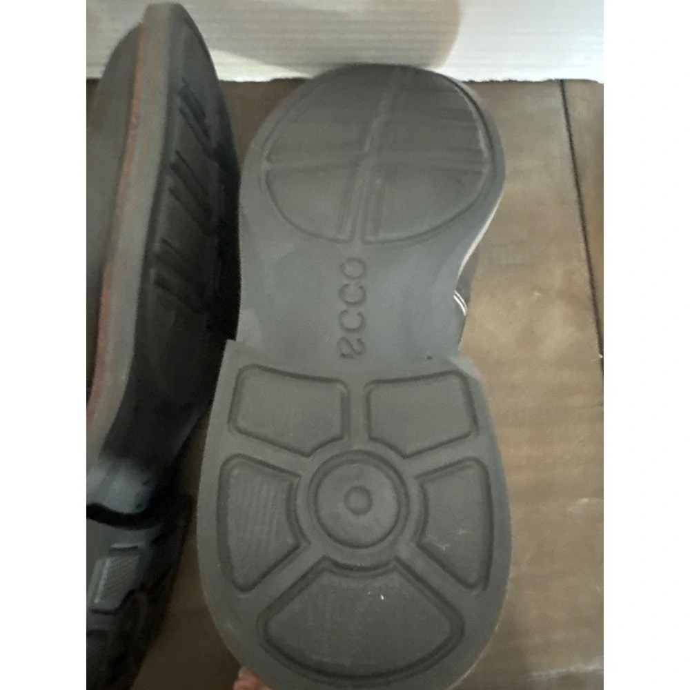 ECCO Men 630354 Grey Leather Chukka Boots Ankle Lace Up Shoes Size 44 US 10-10.5